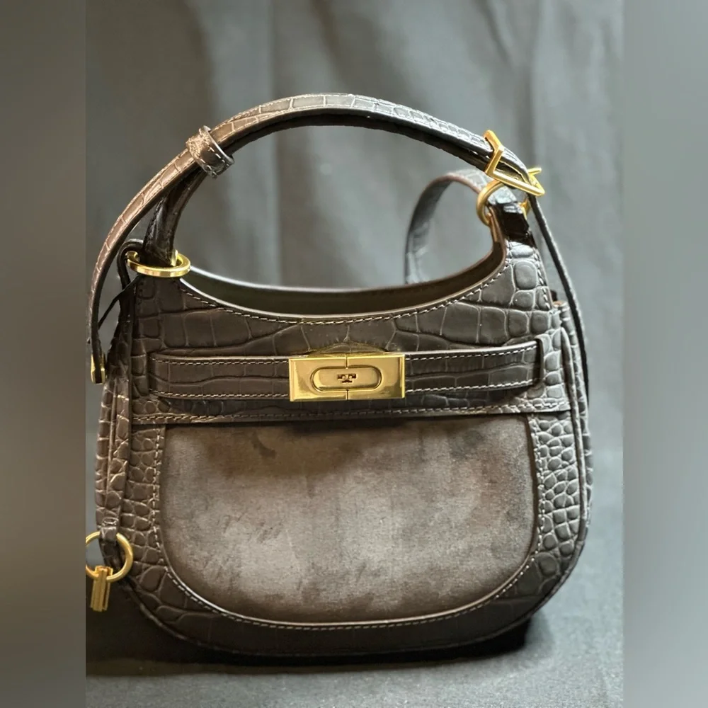 NWT Tory Burch Lee Radziwill Small Saddlebag Crossbody